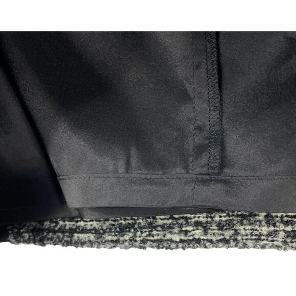 Ann Taylor Tweed Skirt Sz 6 Gray Black White Above Knee Wool Blend Academia NEW! - Picture 8 of 11
